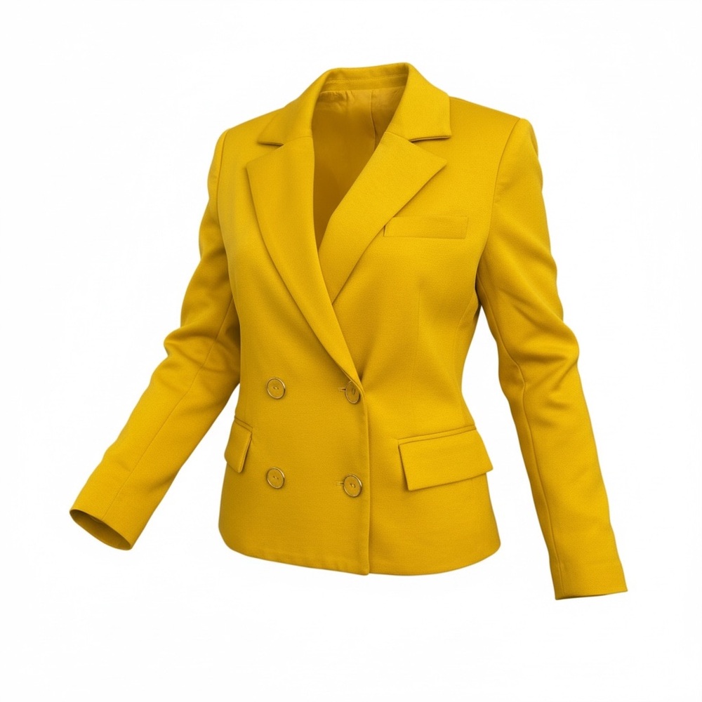 Jules & Leopold Double-Breasted Yellow Blazer